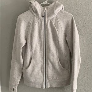 Lululemon Scuba Hoodie in Heathered Ivory (?)